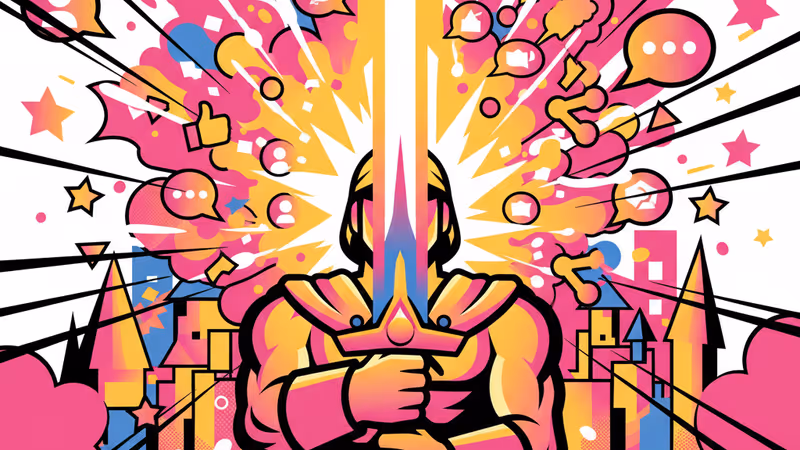 映画『マスターズ・オブ・ザ・ユニバース』の剣を構えるヒーマンのイメージ