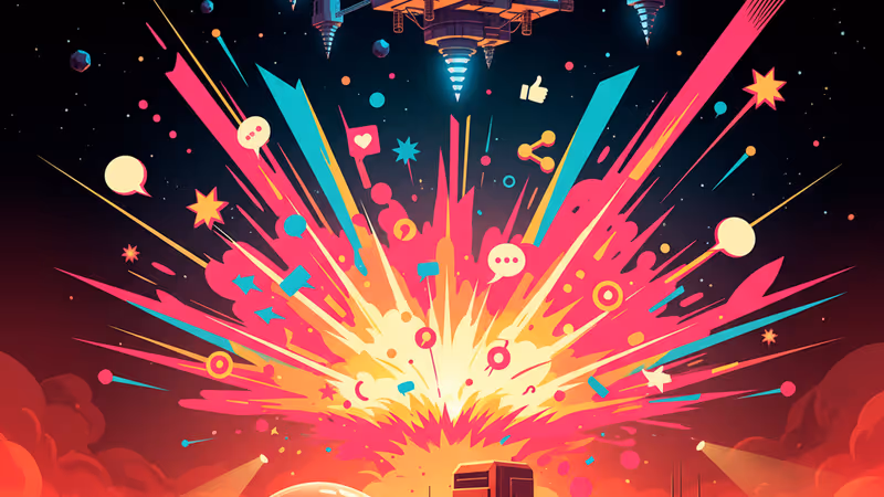 火星のハッピー・バレー基地と赤い大地を走る宇宙飛行士