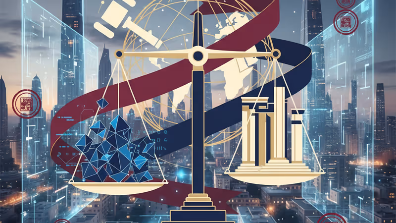 도시 주택가와 이를 가로지르는 규제의 벽을 형상화한 이미지