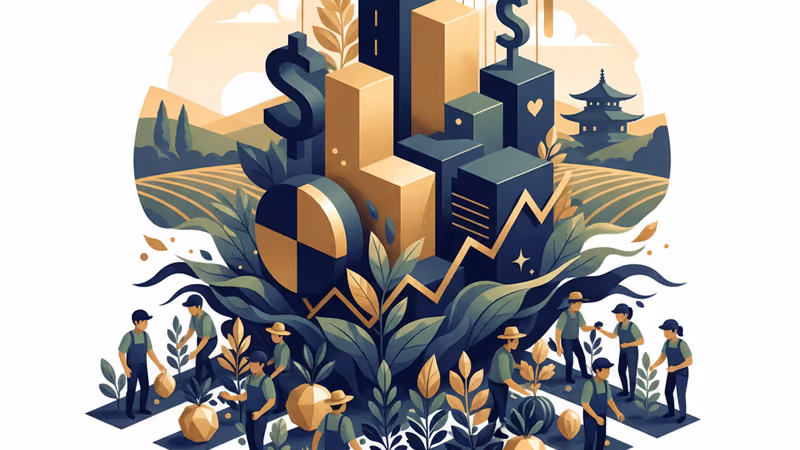 日本の農地で異国の野菜を収穫する農家の人々の様子