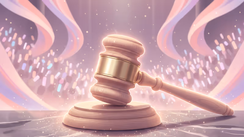 A courtroom gavel on a desk symbolizing the Supreme Court's final ruling