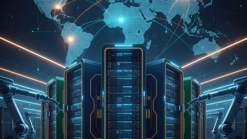 鴻海數據中心內部排列整齊的高階 AI 伺服器架構