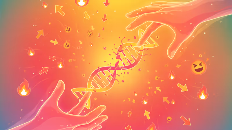 Conceptual image of a broken genetic connection