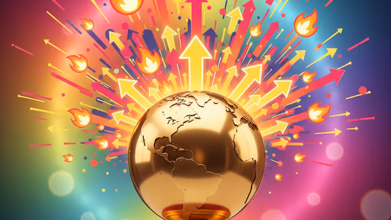 Golden Globe award trophy representing Rose Byrne's victory