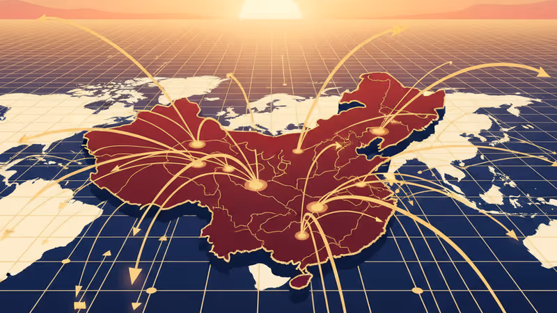 中国から世界中に広がる投資の流れを視覚化したデジタル世界地図