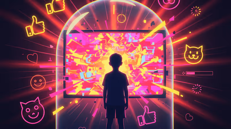 象徵動畫世界與成人影集分界的意象圖