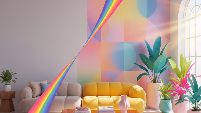 暗い部屋が明るいリビングに変わる劇的なビフォーアフターの様子