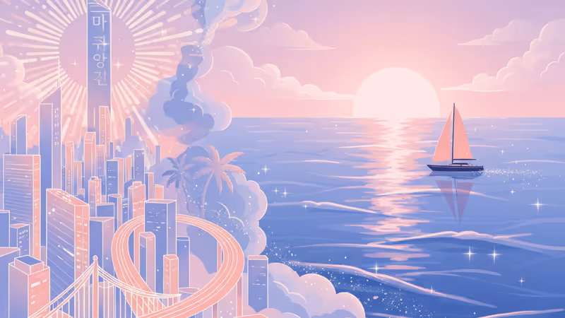 A white yacht on a blue sea under a blazing tropical sun.