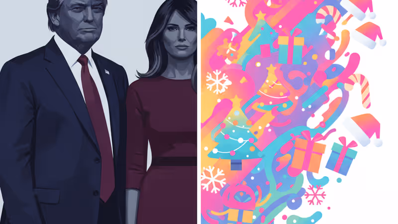 'Funeral' or Festive? Trumps' Somber 2025 Christmas Card Sparks Internet Meltdown
