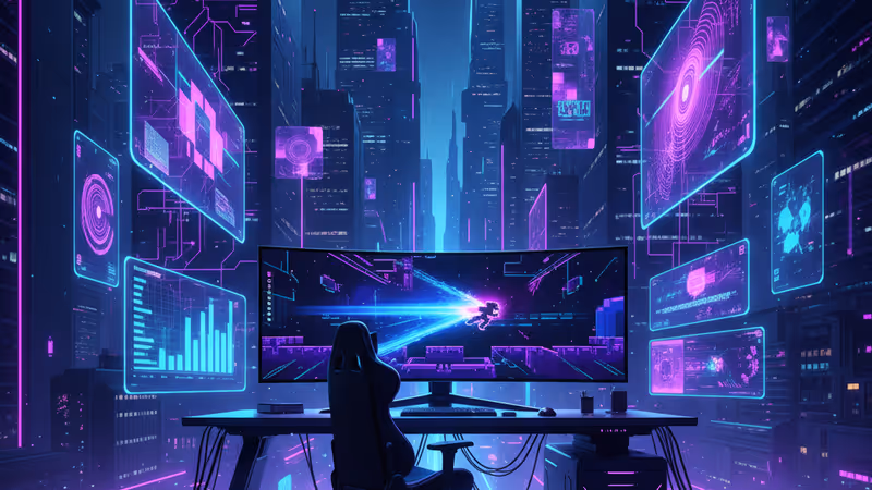 顯示速通計時器與獨立遊戲畫面的顯示器