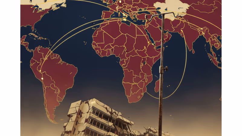 加薩地區被摧毀的癌症醫院廢墟景觀