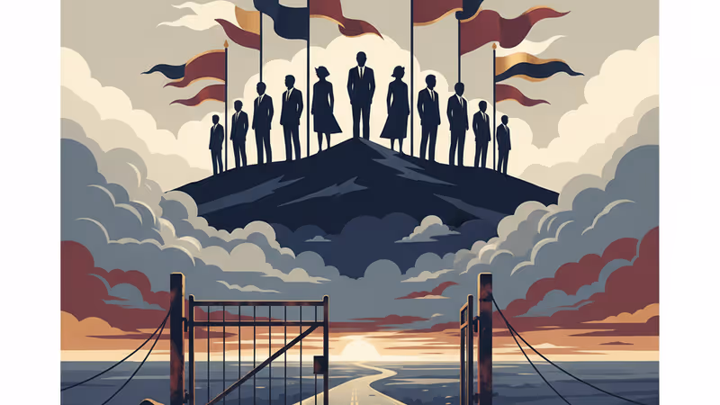 부서진 벽 사이로 자라난 올리브 가지와 가자지구의 노을 진 풍경