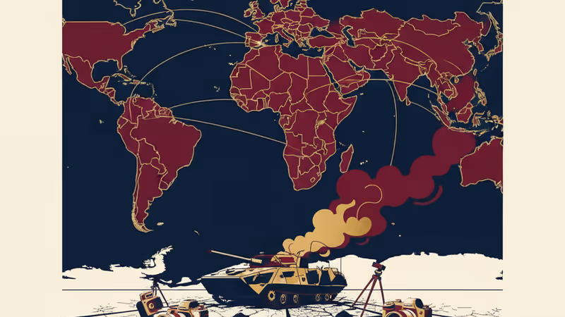 加薩地區遭空襲後的殘骸與冒出的濃煙