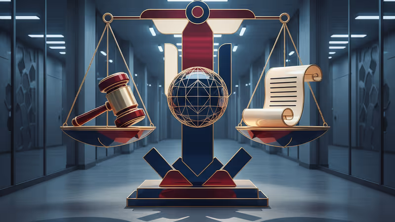 德州移民拘留所背景下象徵法律裁決的法官槌