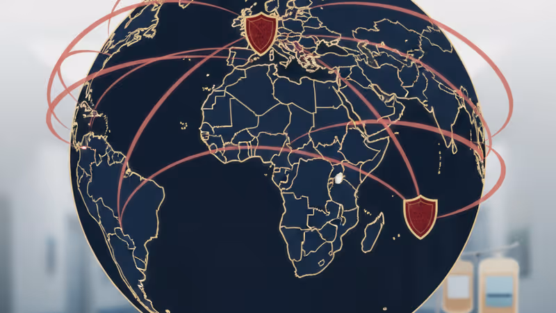 德國醫院內冷清的診療室，氣氛壓抑。影像結合醫療倫理主題。