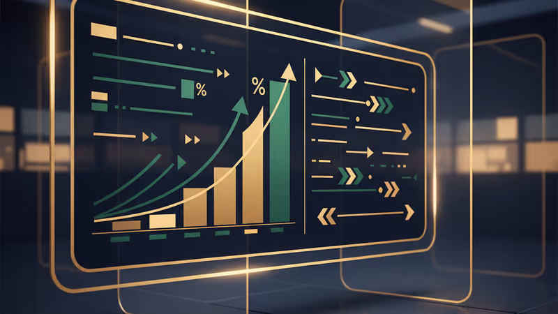 顯示股票數據趨勢的專業金融交易辦公室場景