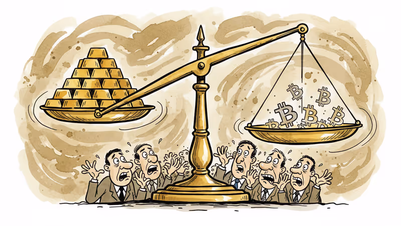 比特幣對黃金六個月跌勢，重現2019年週期模式