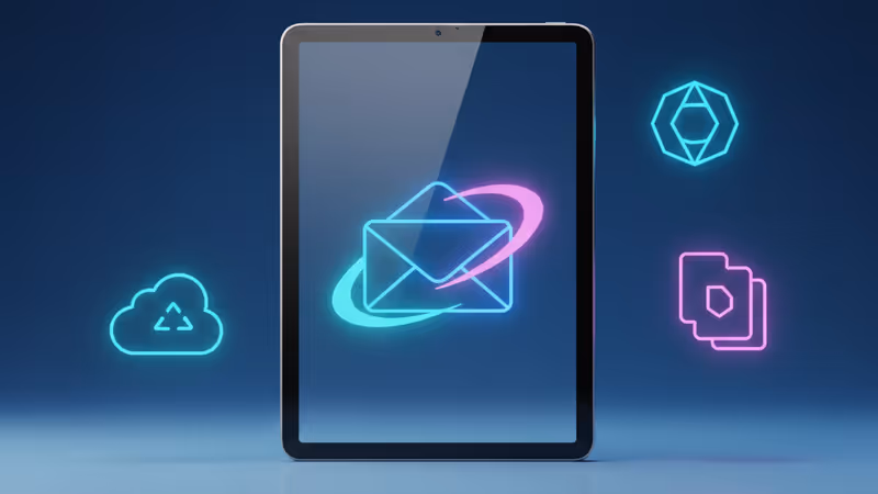 Gmail 이메일 주소가 새 주소로 교체되는 디지털 화면