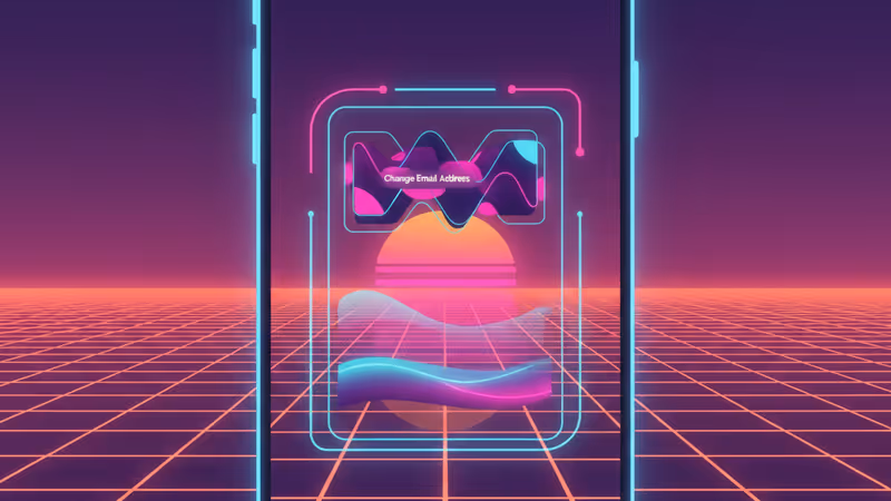 Smartphone screen showing Gmail address change settings