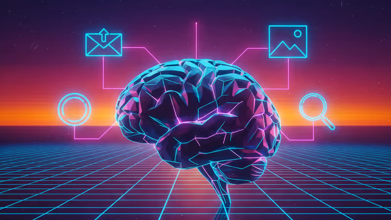 Concept art of Google Gemini AI integrating with user data