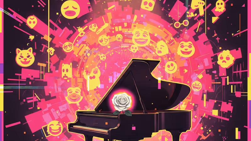 A tribute to gospel icon Richard Smallwood featuring a grand piano and spotlight