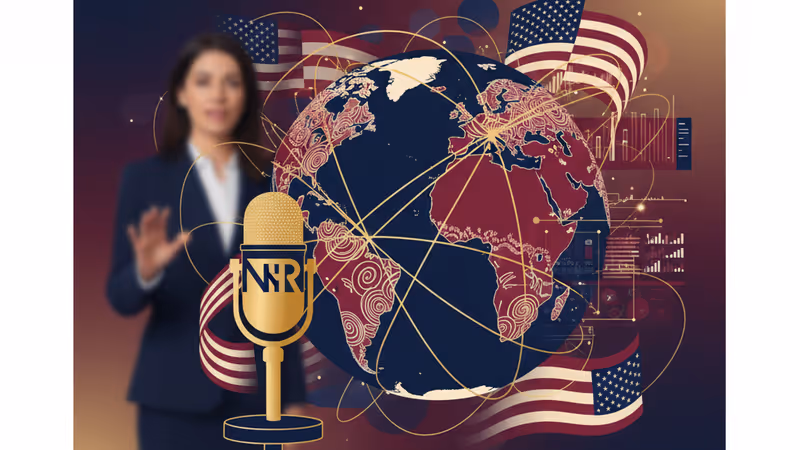 インタビューに応じるミシガン州知事グレッチェン・ウィットマーのイメージ