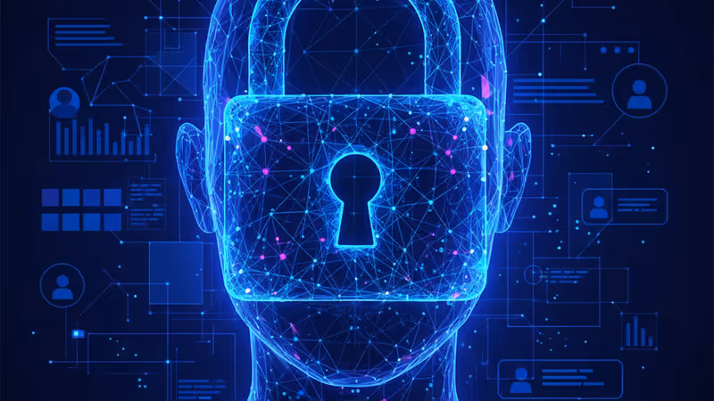 デジタルロックがかかったAI生成イメージのコンセプト画像