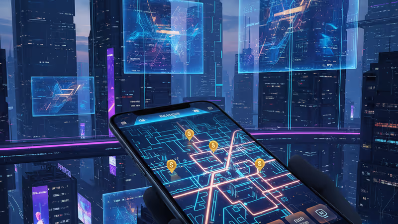 Grubhub 앱 화면에 레스토랑 보상 혜택을 상징하는 황금빛 동전 아이콘이 떠 있는 모습