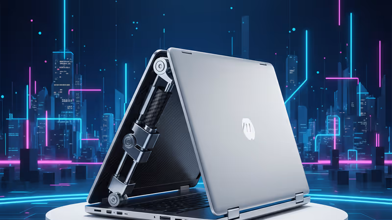 The Lenovo ThinkBook Plus Gen 7 Auto Twist with its screen swiveling