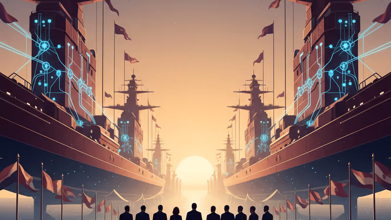 韓華集團在美國進行造船合作的現代化造船廠全景