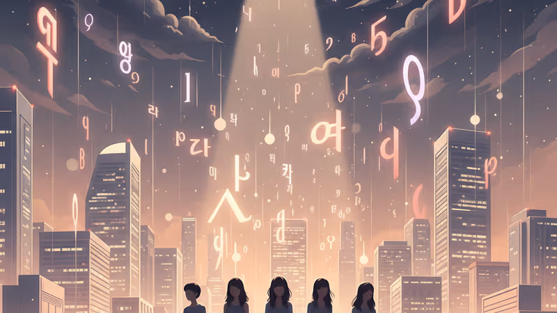 スポットライトを浴びる少女のシルエットと周囲に渦巻く影