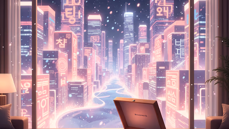 헤이즈와 지창욱의 감성적인 분위기가 담긴 뮤직비디오의 한 장면