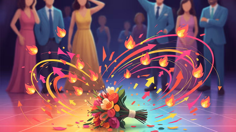 Her Officiant Brought Uninvited Guests to Her Wedding—Then One of Them Caught the Bouquet