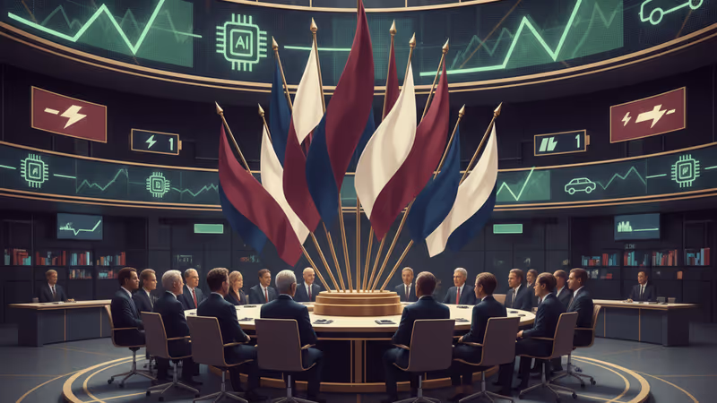 香港中環金融區夜景與高科技圖表交織圖