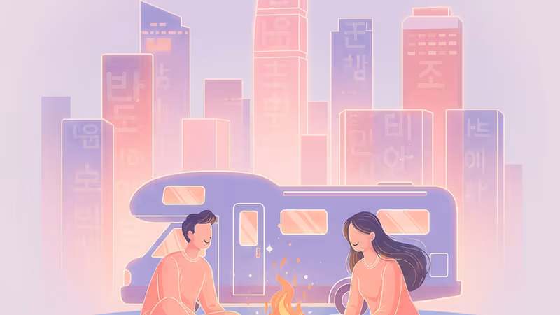 洪宗玄與Yura在露營車內驚喜重逢的畫面