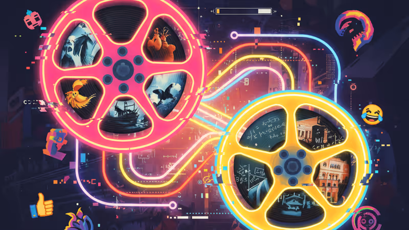 象徵好萊塢電影劇本與舞台聚光燈的溫暖懷舊影像