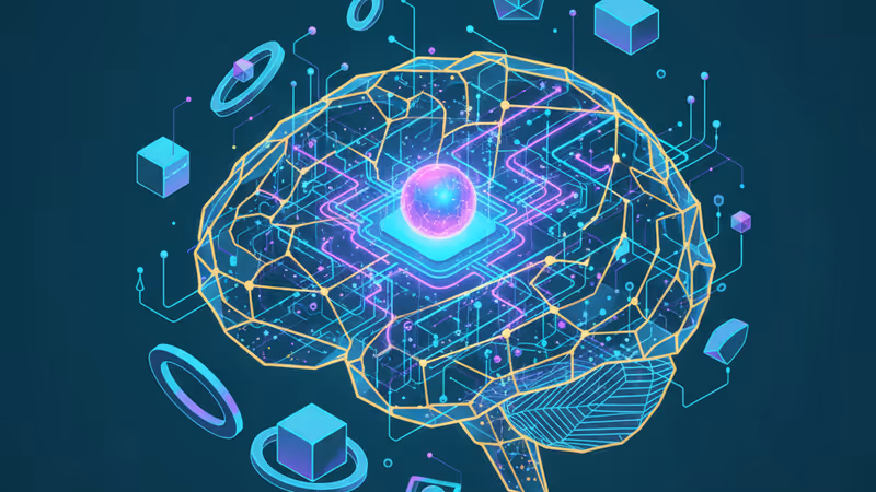 象徵 AGI 的巨大電子之眼籠罩在矽谷科技園區上方
