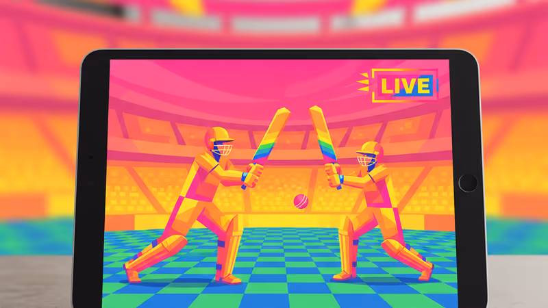 インドとスリランカのスタジアムを背景にしたクリケットワールドカップのロゴ