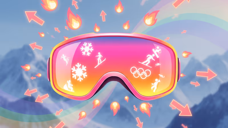 正在直播 2026 冬季奧運會賽事的筆記型電腦