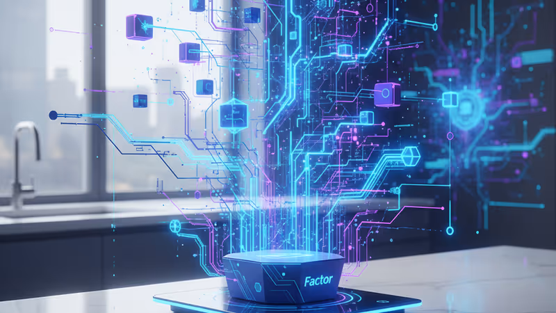 Factor 밀키트 제품과 Withings 스마트 체중계의 모습