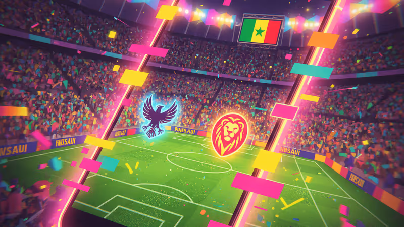 アフリカネイションズカップの試合をスマートフォンで視聴する様子