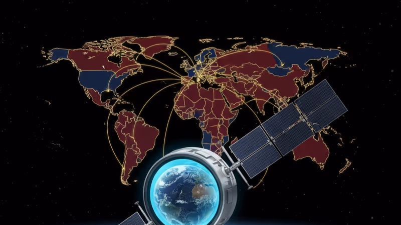 Artist's impression of Yaogan-47 satellite with a large lens in low Earth orbit.