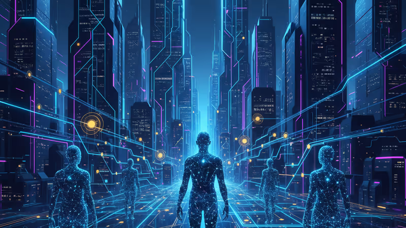 人類與 AI 協作的未來辦公室場景