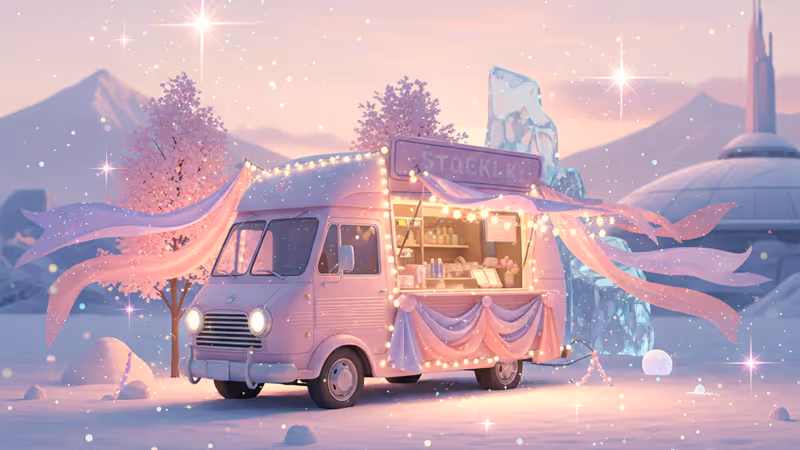 邊佑錫贈送給惠利的熱情應援餐車全景