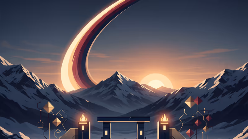 Trajectory of a hypersonic missile crossing the sky near the snowy Polish border