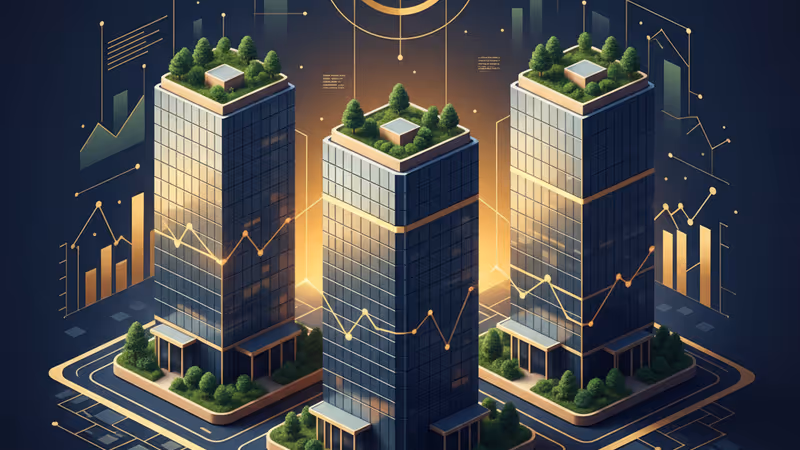 Architectural rendering of the Hyundai GBC 3-tower complex