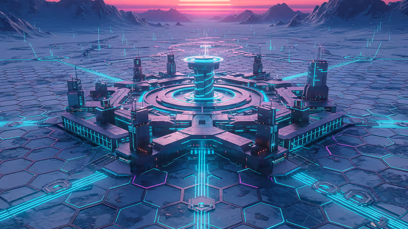 ミネソタ州アップルトンにある大規模な刑務所施設の外観と移送用バスの列