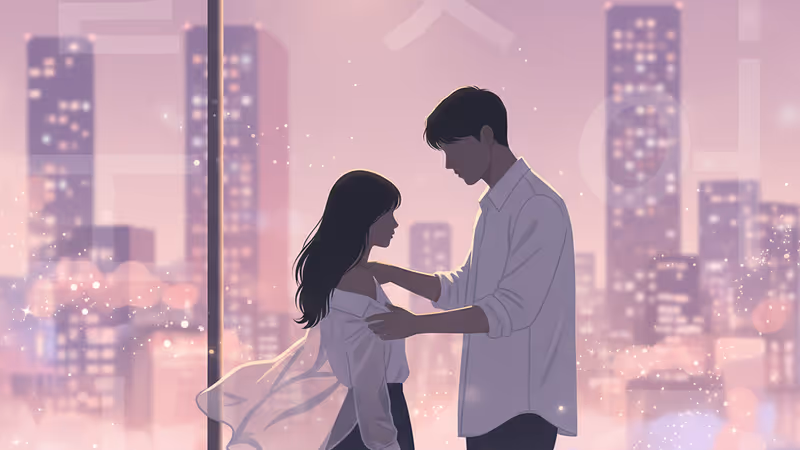 深夜街燈下放在長椅上的外套與柔和的光影