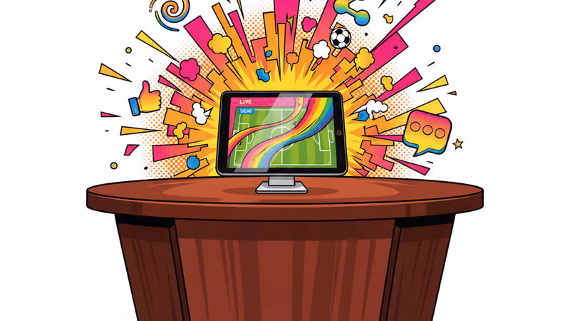 伊卓瑞斯艾巴在脫口秀節目中關注足球賽