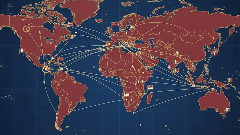 Digital interface showing maritime corridors and naval traffic in the Indian Ocean